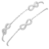 Armband infinity dubbel gerhodineerd zilver zirkonia EIP04-01-00301
