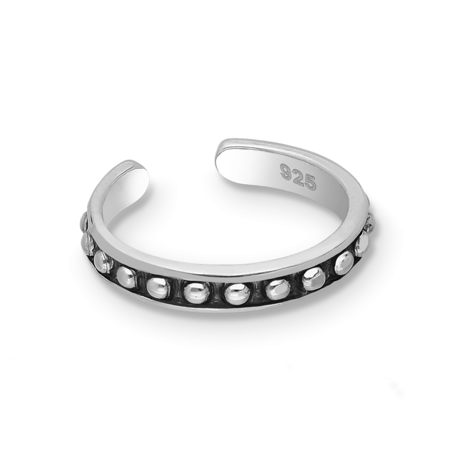 Ear cuff van geoxideerd zilver met bol 8720514751060