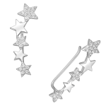 Oorklimmers sterren zirkonia gerhodineerd zilver EIP02-01-00451 8720514753125