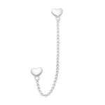 Oorbellen dubbel hart met ketting zilver EIP03-01-00311 8720514752142