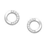 Oorbellen cirkel zirkonia zilver EIP03-01-00381 8720514751633