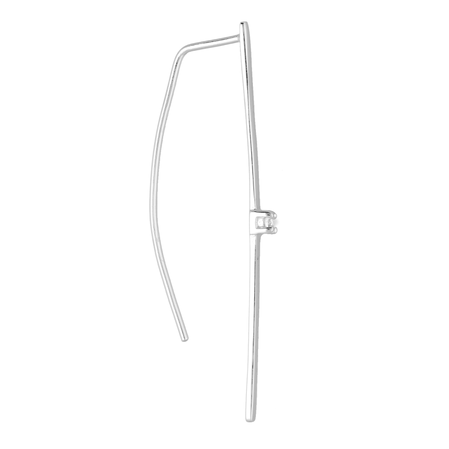 Haakoorbellen bar zirkonia zilver EIP03-01-00431 8720514752203