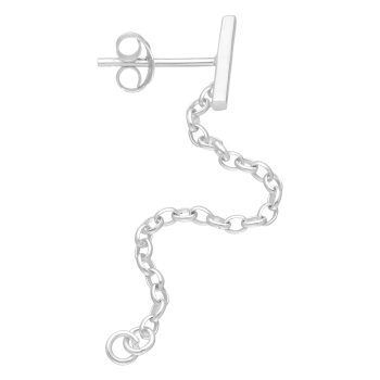 Oorbellen bar horizontaal met ketting zilver EIP03-01-00651 8720514752265 Oorbellen bar horizontaal met ketting zilver EIP03-01-00651 8720514752265