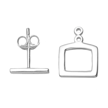 Oorbellen bar vierkant jacket zilver EIP03-01-00691 8720514752296 Oorbellen bar vierkant jacket zilver EIP03-01-00691 8720514752296