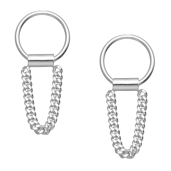 Oorbellen cirkel met ketting zilver EIP03-01-00781 8720514752418 Oorbellen cirkel met ketting zilver EIP03-01-00781 8720514752418