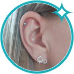 Oorbellen cirkel reverse ear climber oorklimmers zilver EIP03-01-00801 8720514751848