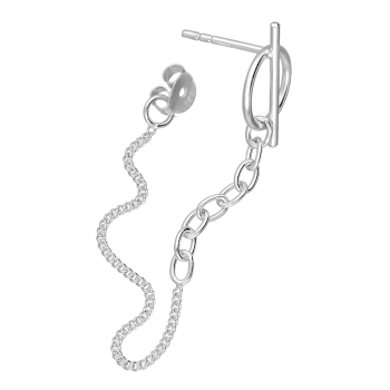 Oorbellen cirkel toggle met ketting zilver EIP03-01-00821 8720514752432 Oorbellen cirkel toggle met ketting zilver EIP03-01-00821 8720514752432
