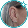 Oorbellen driehoek reverse ear climber oorklimmers zilver EIP03-01-00831 8720514751862