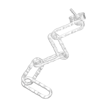 Oorbellen schakels hammered zilver EIP03-01-00861 8720514751879 Oorbellen schakels hammered zilver EIP03-01-00861 8720514751879