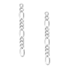 Oorbellen ketting met schakels gerhodineerd zilver EIP03-01-00921 8720514752470