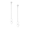 Oorbellen driehoek dubbel met ketting zilver EIP03-01-00941 8720514751893