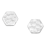 Oorbellen hexagon hammered zilver EIP03-01-00991 8720514752548