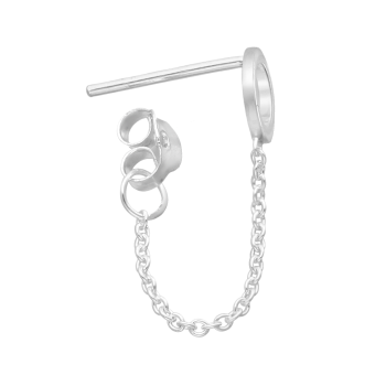 Oorbellen cirkel open met ketting zilver EIP03-01-01061 8720514752609 Oorbellen cirkel open met ketting zilver EIP03-01-01061 8720514752609