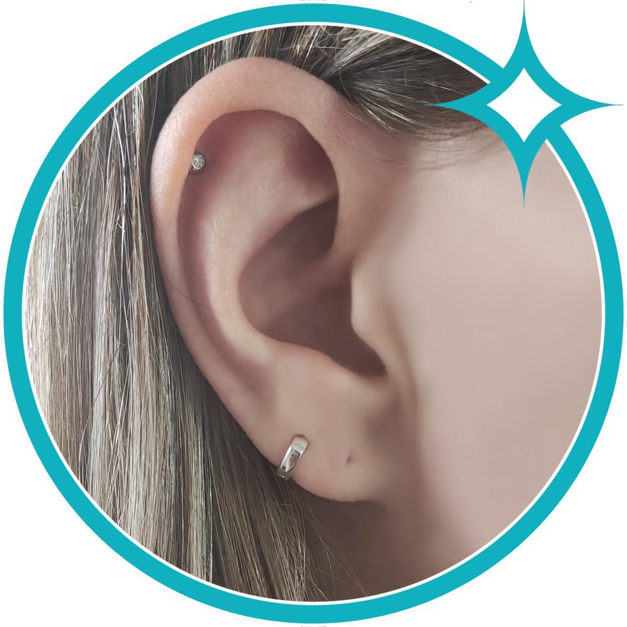 Oorringen hexagon klein zilver EIP03-01-01161 8720514752739