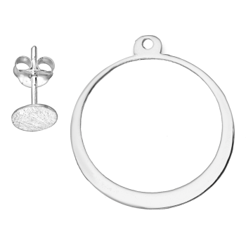 Oorbellen cirkel mat jacket zilver EIP03-01-01211 8720514752777 Oorbellen cirkel mat jacket zilver EIP03-01-01211 8720514752777