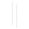 Oorbellen kruis met bar ketting jacket zilver EIP03-01-01401 8720514752999