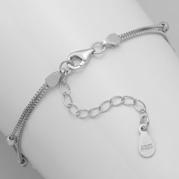 Dubbele armband kruis gerhodineerd zilver 8720514750629 EIP04-01-00391-achterkant Dubbele armband kruis gerhodineerd zilver 8720514750629