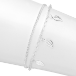 Armband dubbel met blad zilver EIP04-01-00421 8720514752401