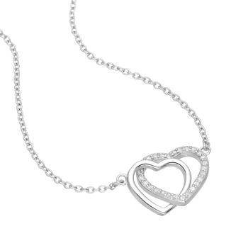 Ketting hart zirkonia gerhodineerd zilver EIP05-01-00261 8720514751978 Ketting hart zirkonia gerhodineerd zilver EIP05-01-00261 8720514751978