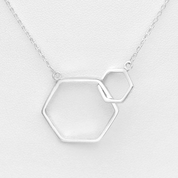 Ketting hexagon geschakeld zilver EIP05-01-00331 8720514752692 Ketting hexagon geschakeld zilver EIP05-01-00331 8720514752692