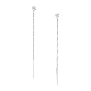 Doortrekoorbellen threader zirkonia zilver EIP07-01-00231 8720514752104 Doortrekoorbellen threader zirkonia zilver EIP07-01-00231 8720514752104