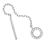 Doortrekoorbellen cirkel threader zirkonia gerhodineerd zilver EIP07-01-00241 8720514752098