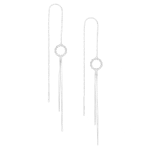 Doortrekoorbellen cirkel lint threader zirkonia zilver EIP07-01-00251 8720514752081