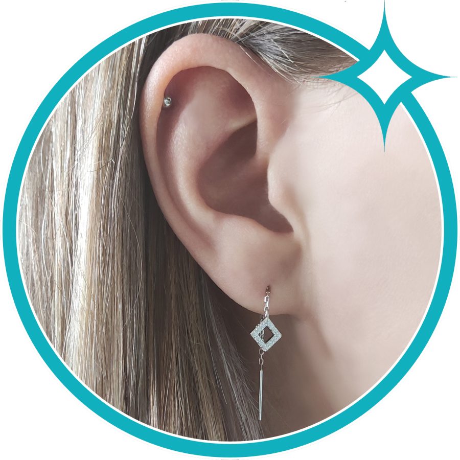 Doortrekoorbellen ruit threader gerhodineerd zirkonia zilver EIP07-01-00261 8720514752074