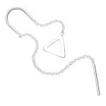 Doortrekoorbellen driehoek open threader zilver EIP07-01-00321 8720514752494