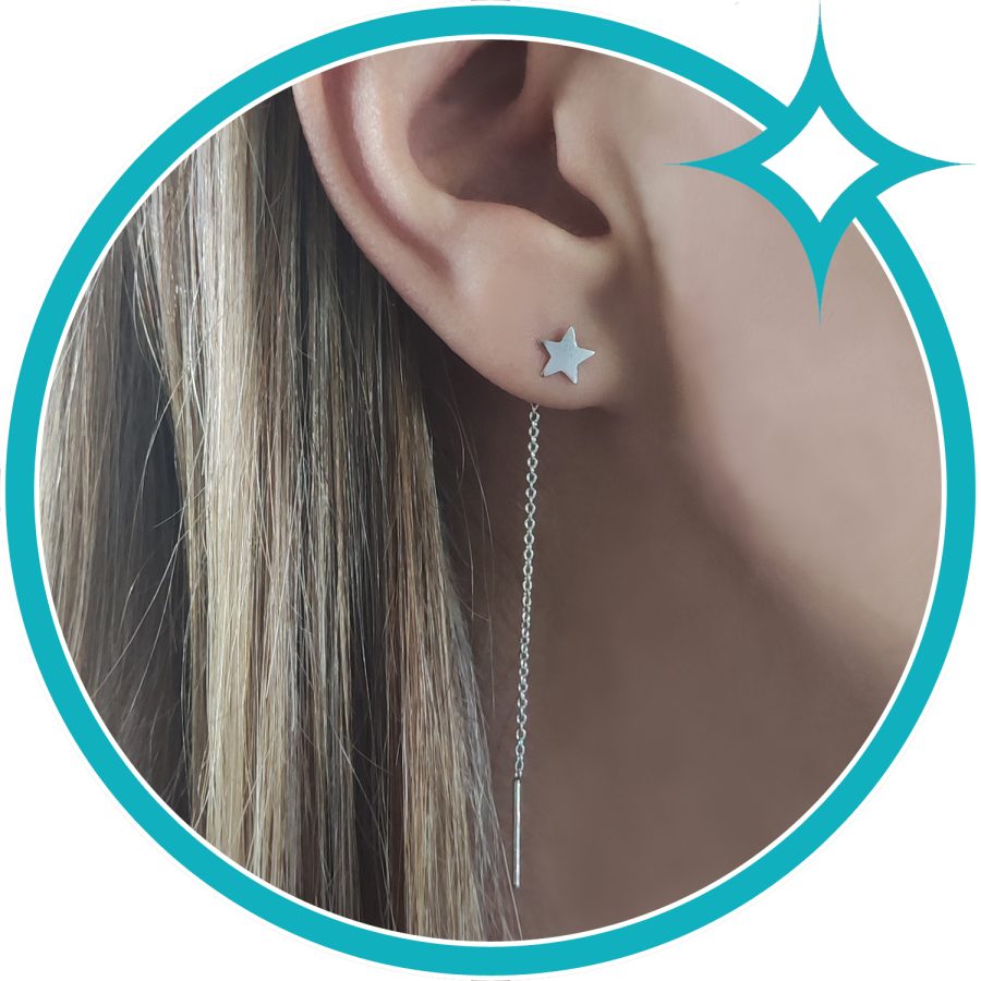 Doortrekoorbellen ster threader gerhodineerd zilver EIP07-01-00341 8720514752531