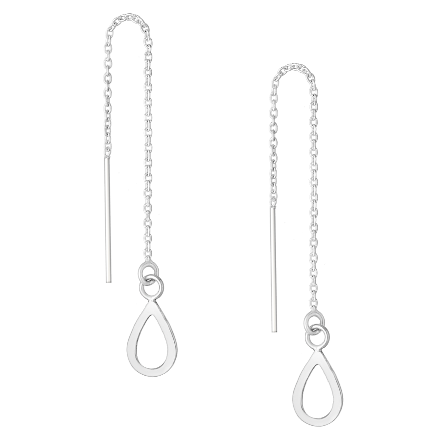 Doortrekoorbellen druppel open threader zilver EIP07-01-00401 8720514752791