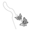 Doortrekoorbellen vlinders threader geoxideerd zilver EIP07-01-00501 8720514753019