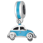 Bedel Volkswagen kever auto zilver blauw emaille EIP08-01-00142 8720514751381