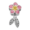 Bedel bloem Plumeria zilver roze emaille EIP08-01-00171 8720514751442