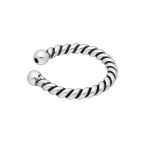 Ear cuff gedraaid zilver geoxideerd EIP01-01-00631 8720514750384