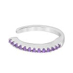 Ear cuff paars zirkonia zilver gerhodineerd EIP01-01-00764 8720514750193