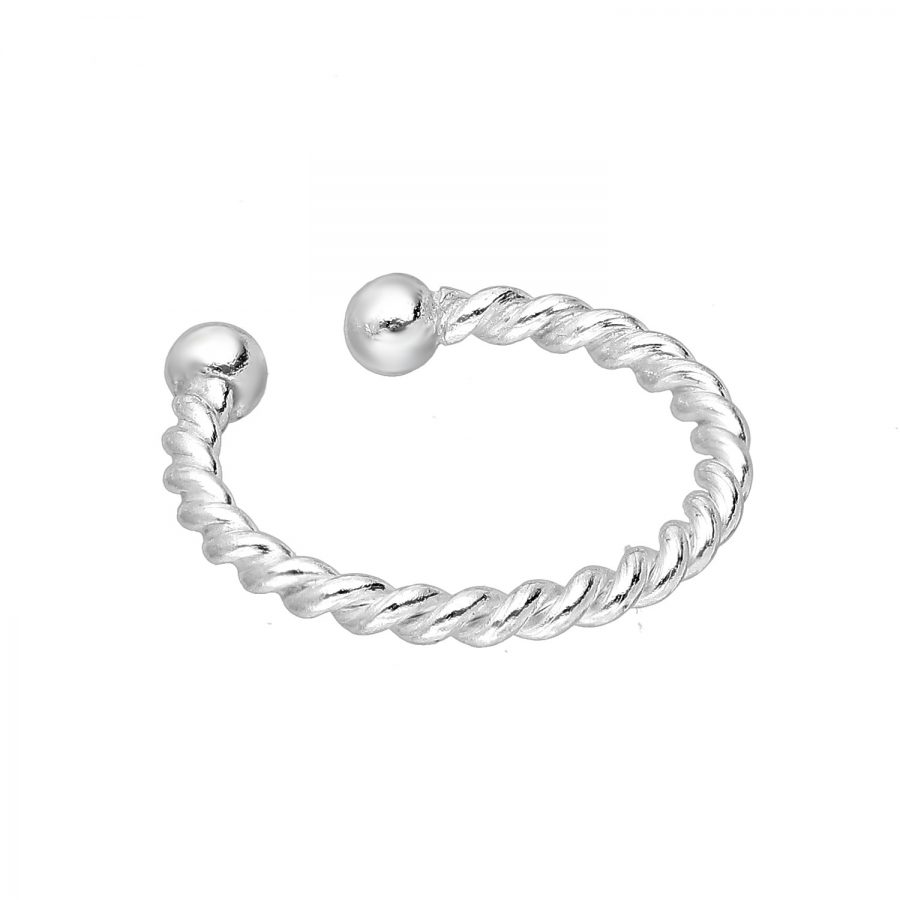 Ear cuff zilver gedraaid EIP01-01-00531 8720514750285