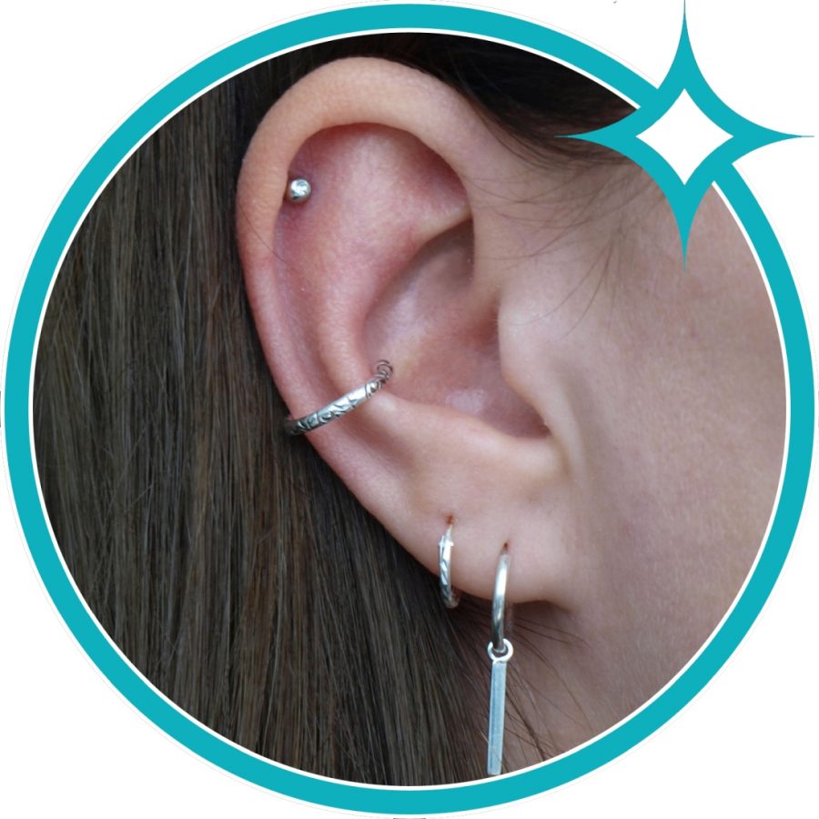 Ear cuff zilver geoxideerd EIP01-01-00641 8720514750391 oor
