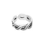Ear cuff zilver geoxideerd gevlochten EIP01-01-00651 8720514750407