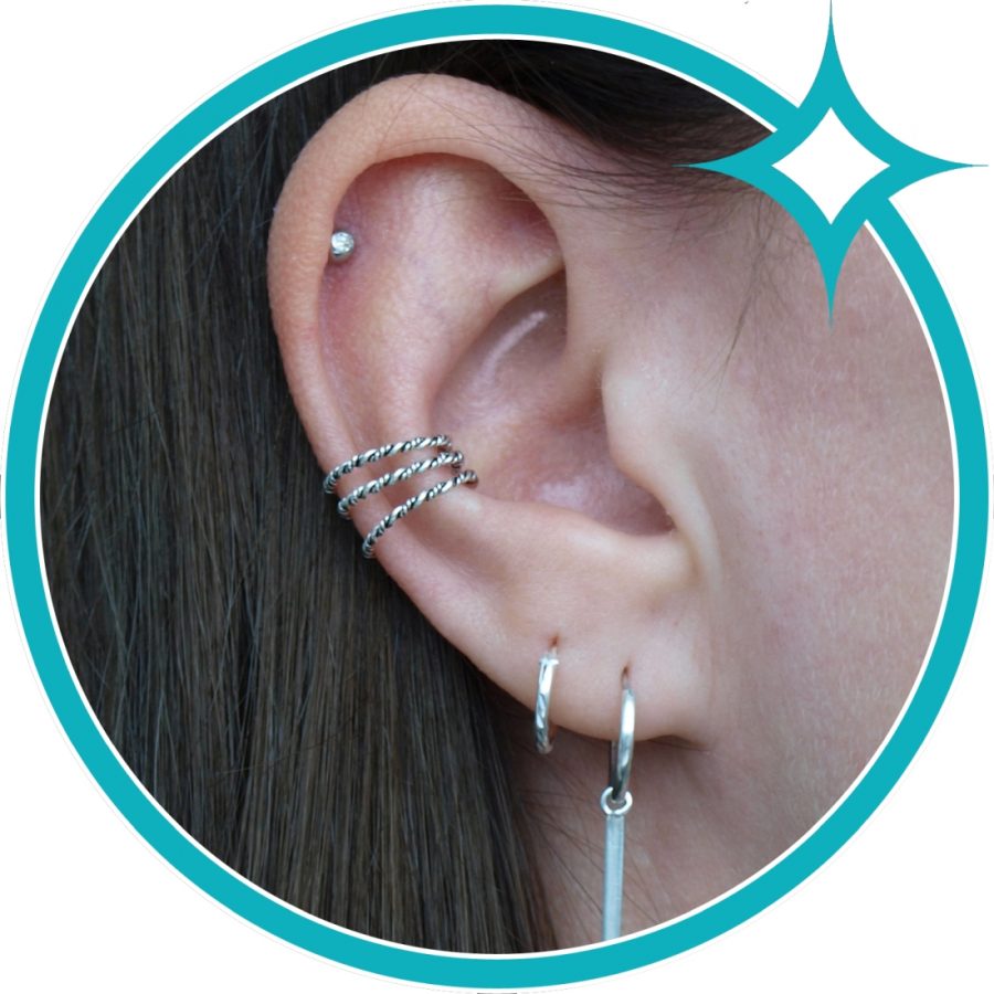 Ear cuffs zilver geoxideerd EIP01-01-00601 8720514750353 oor